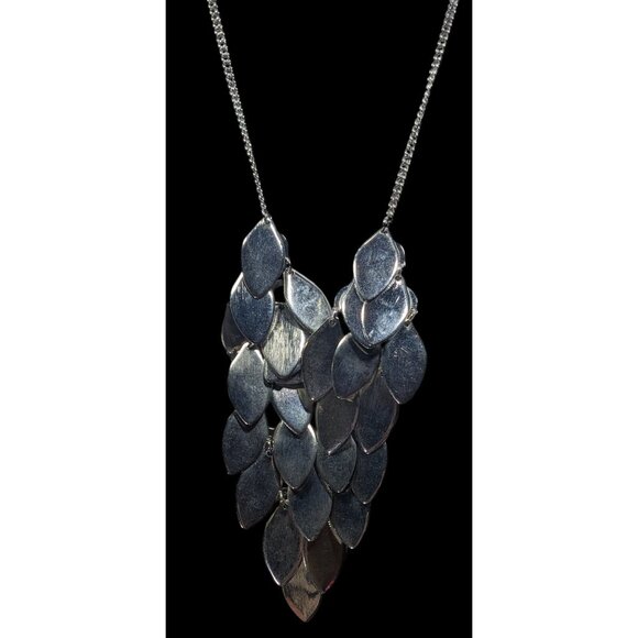 Whimsical Dragon Scale Chain Mail Bib Necklace - Picture 2 of 8